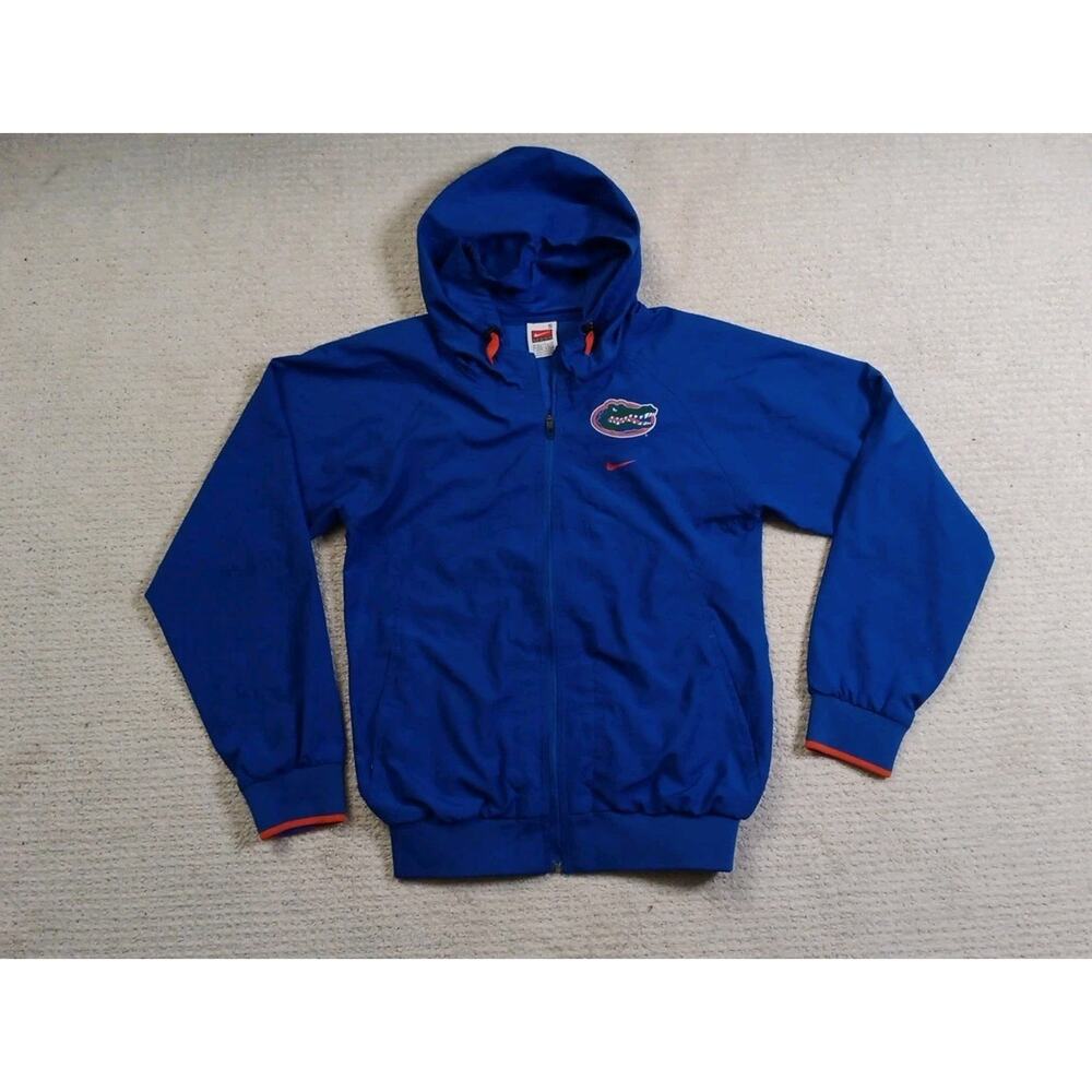 Florida Gators Nike Team Zip Up Windbreaker Jacket Mens Small Blue